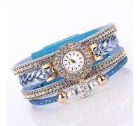 YWBleked Muñeca Quartz ve Vintage Bracelet for Ladies Weave Watch Wrap Women Fashion Women's Watch Muchachas Fósil Destornillador (Sky Blue, One Size)