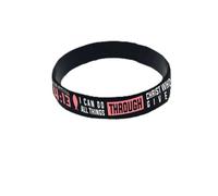 YWBleked Pulsera de silicona | Pulsera de caucho para hombre y mujer |, poder, alegría | Pulsera inspiradora positiva e inspiradora Pulsera Cristal (B, One Size)