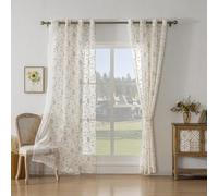 YWBXSHKD Cortina para SalóN TranslúCida 2 Piezas 132x213cm, Cortinas Blancas Salon Transpirable Y Duradero, Visillos para Ventanas Dormitorio, Cortinas De Tul para Salon
