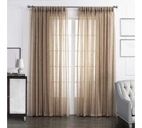YWBXSHKD Cortina SalóN Dormitorio TranslúCido 107x244cm, Visillo con Ojales PoliéSter Color SóLido para SalóN Dormitorio 2 Unidades, Cortina Visillos Semitranslucida