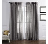 YWBXSHKD Cortina SalóN Dormitorio TranslúCido 132x160cm, Visillo con Ojales PoliéSter Color SóLido para SalóN Dormitorio 2 Unidades, Cortina Visillos Semitranslucida