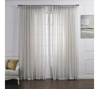YWBXSHKD Cortina SalóN Dormitorio TranslúCido 254x244cm, Visillo con Ojales PoliéSter Color SóLido para SalóN Dormitorio 2 Unidades, Cortina Visillos Semitranslucida