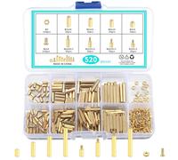 ywchoshe 520 Pcs Separadores Hexagonales de Latón M2 para PCB y Electrónica | Separadores hexagonales M2 macho-hembra con tornillos y tuercas, ideales para placas base y proyectos electrónicos。
