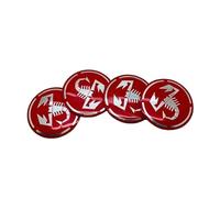 YWDRE 4 Piezas Adhesivos para Tapacubos para Abarth Punto EVO (199) 2010-2013, Centro de Rueda de Coche Cubierta de La Etiqueta Tapa del Centro de Rueda Emblema Adhesivo Insignia,56mm-D