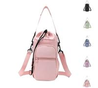 YWeiLiangSan Bolsa Portabotellas con Correa, Tela Oxford Ajustable para Senderismo, Running y Gimnasio (Pink,Medium)