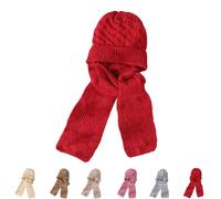YWeiLiangSan Bufanda Capucha 3en1 Mujer - Forro Polar Invierno, Protección Auditiva para Exteriores y Actividades de Frío (Wine,One Size)