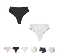 YWeiLiangSan Tangas Altas Sin Costuras - 2 Pack Invisibles, Ligeras y Sin Líneas para Uso Diario/Viaje (2 Pcs F,S)