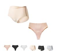 YWeiLiangSan Tangas Altas Sin Costuras - 2 Pack Invisibles, Ligeras y Sin Líneas para Uso Diario/Viaje (2 Pcs G,M)