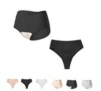 YWeiLiangSan Tangas Altas Sin Costuras - 2 Pack Invisibles, Ligeras y Sin Líneas para Uso Diario/Viaje (2 Pcs H,L)