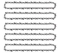 Yweller Juego de 5 cadenas de motosierra LP de 3/8" con 57 conexiones de engranaje, 1,3 mm, aptas para barras de 40 cm, compatible con motosierras Titanio, Ferrex, Gardenline, Black & Decker