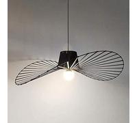 YWHCLH Vertigo - Lámpara colgante LED para salón, lámpara colgante de fibra óptica/poliuretano, casquillo E27, para restaurante, bar, cafetería, pantalla de lámpara, color negro, 120 cm