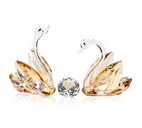 YWHL Regalos de Cisne de 50 Aniversario de Boda para Padres, Aniversario de 50 años para Pareja, decoración de Figura de Cristal con Diamantes de Amor de 50 años, Regalo del día de San Valentín,