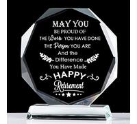 YWHL Regalos de jubilación para Hombres y Mujeres, Regalos de jubilación Feliz 2024, Recuerdos de Cristal, Placa jubilada, Regalos para Jubilados, Profesores, policías, Bomberos, Enfermeras,