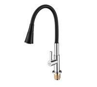 YWJFSA Grifo Agua Fria Arco Alto Giratorio 360° Con Monomando Grifo De Cocina Fregadero Flexible