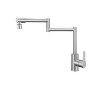 YWJFSA Grifo Cocina Abatible Acero Inoxidable Grifos Lavabo Monomando con 2 Tipos de Chorro Grifo Baño