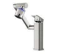 YWJFSA Grifo Cocina Abatible Grifo Cocina Acero Inoxidable con 2 Tipos de Chorro Grifos con Brazo Mecánico Altura Regulable Giratorio 360°,Plata