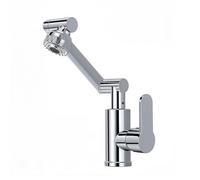 YWJFSA Grifo Cocina Abatible Grifo de Lavabo Alto con 2 Funciones de Pulverización Grifo Cocina Acero Inoxidable Altura Regulable,Plata