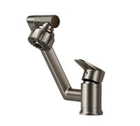 YWJFSA Grifo Cocina Abatible Grifo Lavabo Monomando con 2 Tipos de Chorro Grifos Baño Altura Regulable Latón,Gris