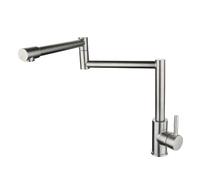 YWJFSA Grifo Cocina Abatible Grifos Cocina Acero Inoxidable Grifo Baño Giratorio 360°, Fácil Instalación