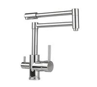 YWJFSA Grifo Cocina Abatible Grifos Cocina Monomando con 2 Tipos de Chorro Grifo Baño Giratorio 360° Latón