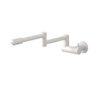 YWJFSA Grifo Cocina de Pared Grifo Cocina Plegable Grifos de Llenado de Ollas de Latón Rotativo,Blanco
