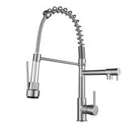 YWJFSA Grifo Cocina Extraible Acero Inoxidable Grifo Cocina Flexible con 2 Modos Grifos Cocinas Alto con Muelle Monomando,Cepillado