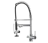 YWJFSA Grifo Cocina Extraible con Fregadero 2 Salidas,Giratorio a 360°,Cabezal Rociador ABS,Torneira Cozinha de Resorte,Enchapado