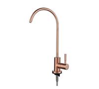 YWJFSA Grifo Cocina Osmosis, Grifo de Cuello de Cisne Grifos Cocina Fregadero, Acero Inoxidable 1/4,Oro Rosa