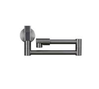 YWJFSA Grifo Cocina Pared Agua Fria Grifos Baño Alto con 2 Modos de Chorro Grifo Lavabo Monomando Latón,Gris