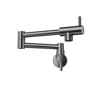 YWJFSA Grifo Cocina Pared Grifo Agua Fria Grifos Baño Giratorio a 360° G1/2,Gris