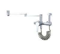 YWJFSA Grifo Cocina Pared Grifos Grifo Cocina Abatible Lavabo Monomando Giratorio 360° Latón,Plata