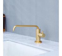 YWJFSA Grifo de Agua Potable Grifo Monomando de Ventana Orientable 360° Grifos Cocina Fregadero para A La Mayoría de Sistemas de Ósmosis Inversa,Oro