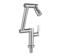 YWJFSA Grifo de Cocina Abatible Rubinetto Acqua Fredda con 2 Modos de Salida Grifos con Brazo Mecánico Altura Regulable Monomando Acero Inoxidable