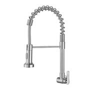 YWJFSA Grifo de Cocina de Pared Acero Inoxidable,Ducha Extensible Rotación 360°,2 Patrones de Rociado Grifo Cocina Fregadero Monomando