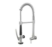 YWJFSA Grifo de Cocina de Pared Acero Inoxidable,Ducha Extensible Rotación 360° Abs Rociador Desplazable,Grifo Cozinha de Resorte