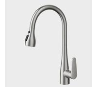 YWJFSA Grifo de Cocina Extraible, con Rotación de 360° de Tres Modos de Acero Inoxidable,Cepillado