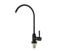 YWJFSA Grifo Osmosis,Grifo Cocina Acero Inoxidable,Giratorio 360°,Grifo Cocina para Agua Potable para Ósmosis Inversa y Filtración De Agua,Negro Galvanizado