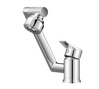 YWJFSA Grifo Plegable Cocina Altura Ajustable Grifos Brazo Mecánico con 2 Modos de Chorro Grifo de Baño Giratorio Latón,Plata