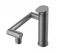 YWJFSA Grifo Plegable Cocina Grifos Brazo Mecánico con 2 Modos de Chorro Grifo de Baño Caño Alto Altura Ajustable,Ceniza de Pistola