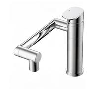YWJFSA Grifo Plegable Cocina Grifos Brazo Mecánico con 2 Modos de Chorro Grifo de Baño Caño Alto Altura Ajustable,Cromado