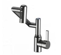 YWJFSA Grifo Plegable Cocina Grifos Brazo Mecánico con 3 Modos de Chorro Grifo de Cocina Monomando Altura Ajustable,Gris Pistola