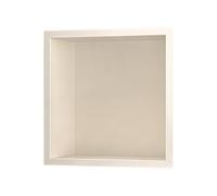 YWJFSA Nicho de Ducha de Acero Inoxidable 32×32cm Baño Nicho Sola Capa Impermeable Hornacina Ducha Empotrable para Gel, Champú Y Artículos de Tocador,Blanco Crema