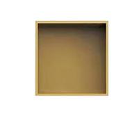 YWJFSA Nicho de Ducha de Acero Inoxidable 32 × 32cm Baño Nicho Sola Capa Impermeable Hornacina Ducha Empotrable para Gel, Champú Y Artículos de Tocador,Oro