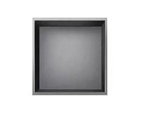 YWJFSA Nicho de Ducha de Acero Inoxidable 32 × 32cm Baño Nicho Sola Capa Impermeable Hornacina Ducha Empotrable para Gel, Champú Y Artículos de Tocador,Gris