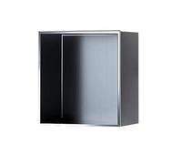 YWJFSA Nicho de Ducha de Acero Inoxidable 32 × 32cm Baño Nicho Sola Capa Impermeable Hornacina Ducha Sin Obra para Gel, Champú Y Artículos de Tocador,Gris Pistola