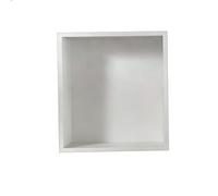 YWJFSA Nicho de Ducha de Acero Inoxidable 32 × 32cm Hornacina Ducha Empotrable Baño Nicho Sola Capa Hornacina Ducha Sin Obra para Gel, Champú Y Artículos de Tocador,Blanco