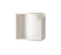 YWJFSA Nicho de Ducha de Acero Inoxidable 32 × 32cm Hornacina Ducha Sin Obra Baño Nicho Sola Capa Hornacina Ducha Empotrable para Gel, Champú Y Artículos de Tocador,Blanco Puro