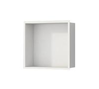 YWJFSA Nicho de Ducha de Acero Inoxidable 32 × 32cm Hornacina Ducha Sin Obra Hornacina Ducha Empotrable Baño Nicho Sola Capa para Gel, Champú Y Artículos de Tocador,Blanco