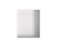 YWJFSA Nicho de Ducha de Acero Inoxidable Baño Nicho Sola Capa 32 × 32cm Hornacina Ducha Sin Obra Hornacina Ducha Empotrable para Gel, Champú Y Artículos de Tocador,Blanco