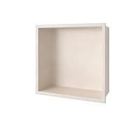 YWJFSA Nicho de Ducha de Acero Inoxidable Impermeable 32 × 32cm Baño Nicho Sola Capa Hornacina Ducha Empotrable para Gel, Champú Y Artículos de Tocador,Blanco Lechoso